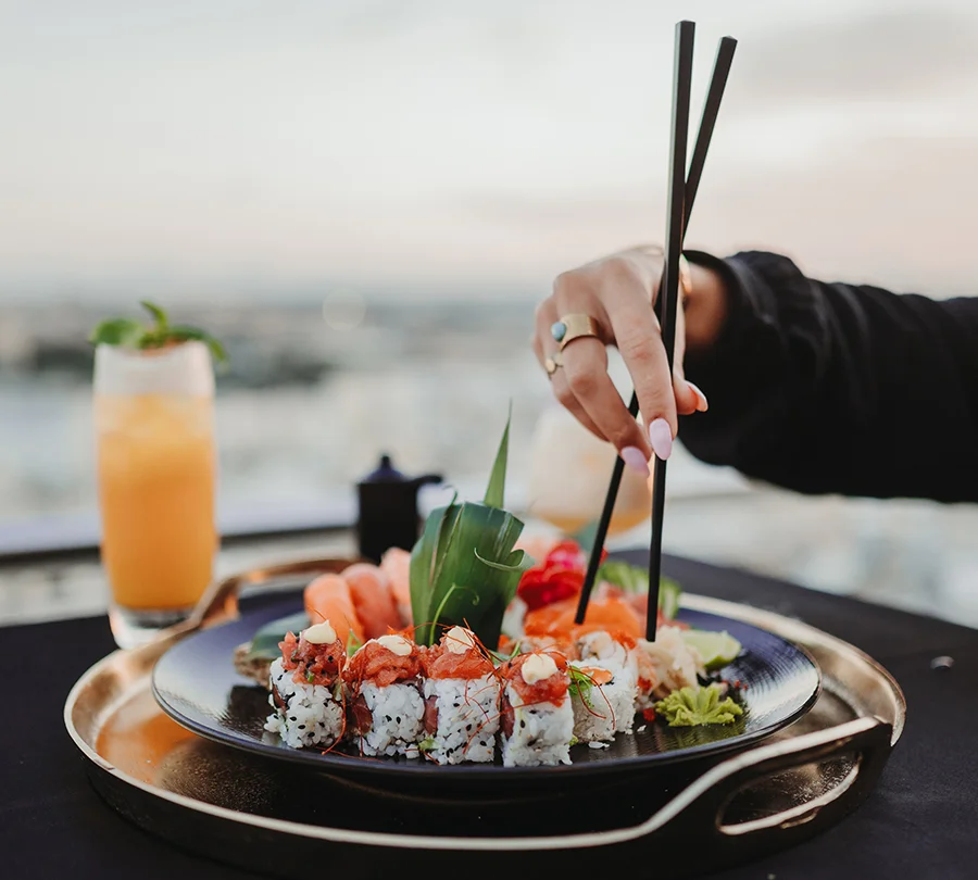 Selection of Sushi at TemptAsian -Restuarant with a view in Sliema